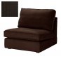 IKEA KIVIK 1 Seat Sofa SLIPCOVER Chair Cover TULLINGE DARK BROWN  Brown Bezug Housse