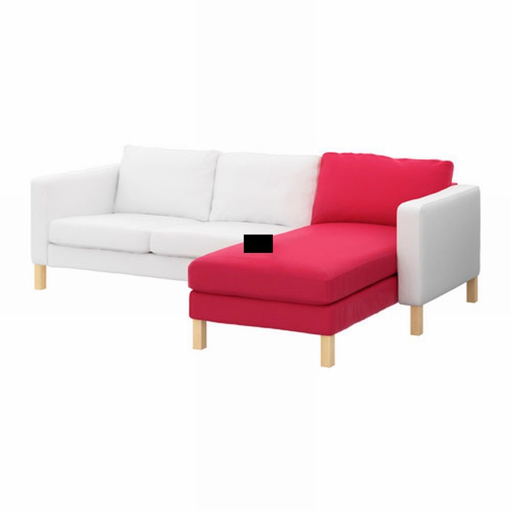Ikea KARLSTAD Add-on Chaise SLIPCOVER Cover SIVIK PINK RED Pink-Red Mid Century Modern