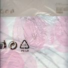 IKEA SABINA KNOPP PINK FLOWERS Sheer CURTAINS Voile WHITE Silver Accents