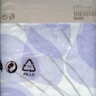 IKEA Sabina Knopp BLUE FLOWERS Sheer CURTAINS 118" Voile WHITE Silver Accents