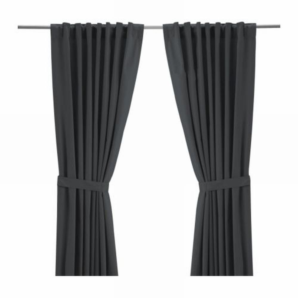 IKEA Ritva GRAY Grey CURTAINS Drapes HEAVY COTTON 98   55a5a4b02ac30 54622b 