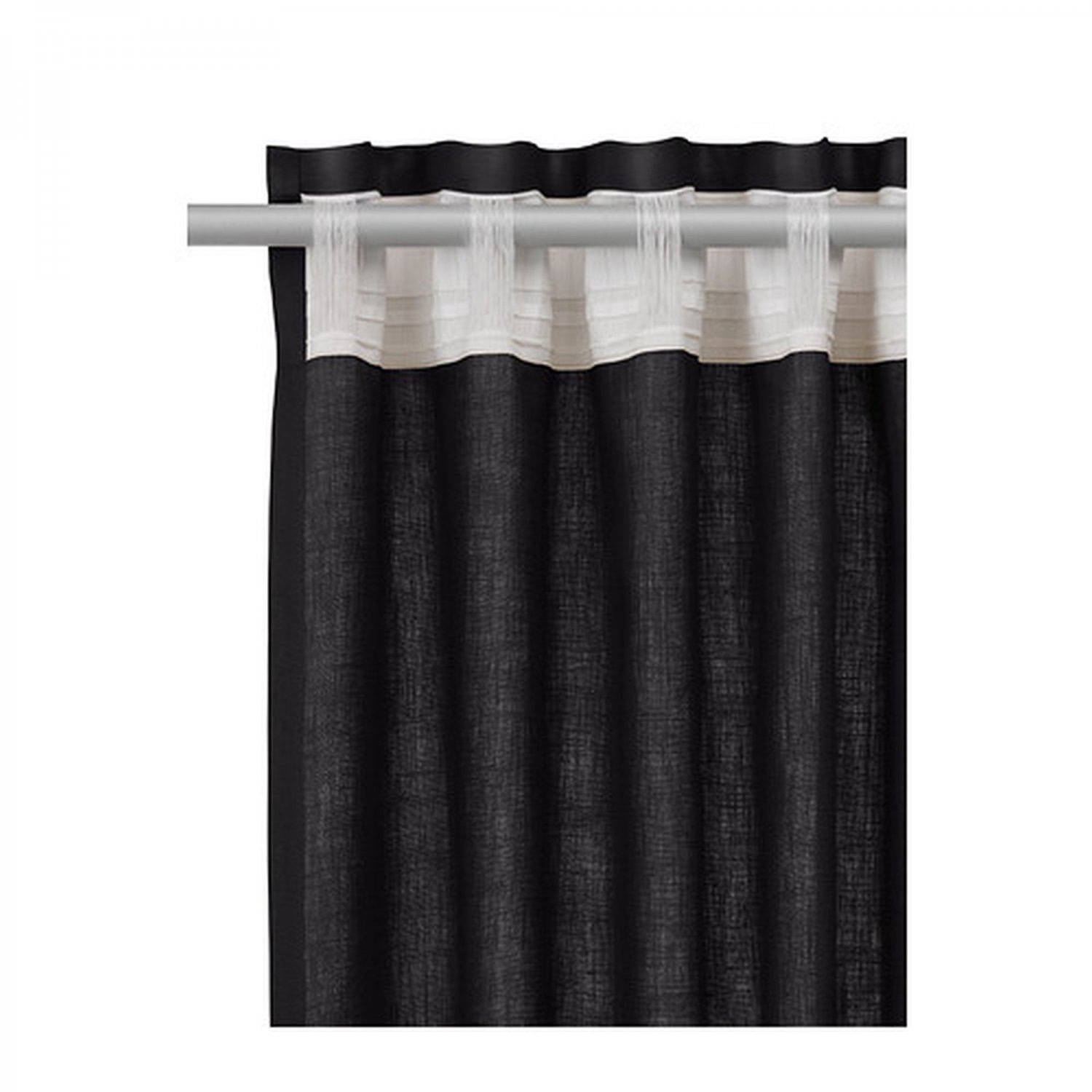 IKEA Ritva GRAY Grey CURTAINS Drapes HEAVY COTTON 98"