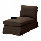 IKEA Ektorp Chaise Longue COVER Slipcover SVANBY BROWN Free-Standing Lounge