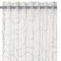 IKEA Ferle CURTAINS Drapes GRAY Grey on White SWIRL WAVE