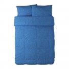 IKEA Bibbi Snurr BLUE Mod RETRO QUEEN Full Double Duvet COVER Set SWIRL