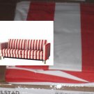 Ikea KARLSTAD Sofa  Bed Sofabed SLIPCOVER Cover RANNEBO RED White STRIPES