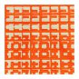 IKEA Karlstad Footstool Ottoman SLIPCOVER Cover HUSIE ORANGE Retro Print