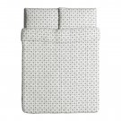 IKEA VINTER 2015 QUEEN Duvet COVER Pillowcases Set GRAY Double Full Nordic White Xmas