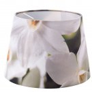 IKEA HORJA Floral Table Lampshade 9" Fabric Print HÖRJA Lamp Shade White Magnolia