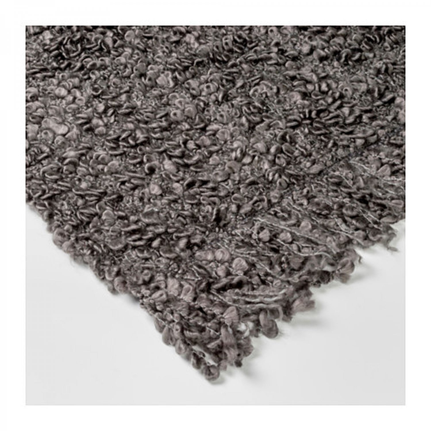 IKEA OFELIA GRAY Throw BLANKET Acrylic Wool Photo PROP Textured Grey New