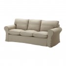 IKEA Ektorp 3 Seat Sofa SLIPCOVER Cover RISANE NATURAL Linen Blend