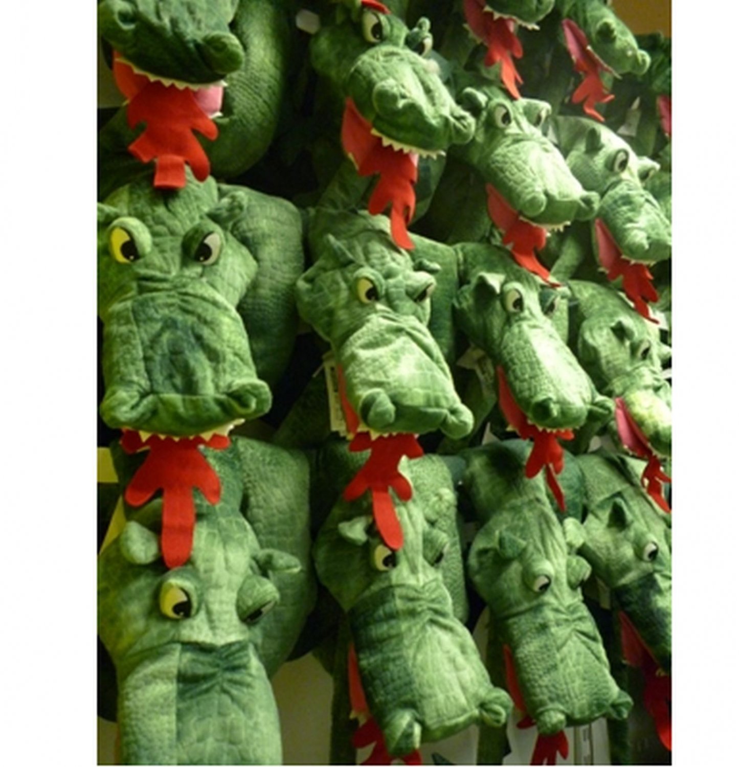 green stuffed dragon