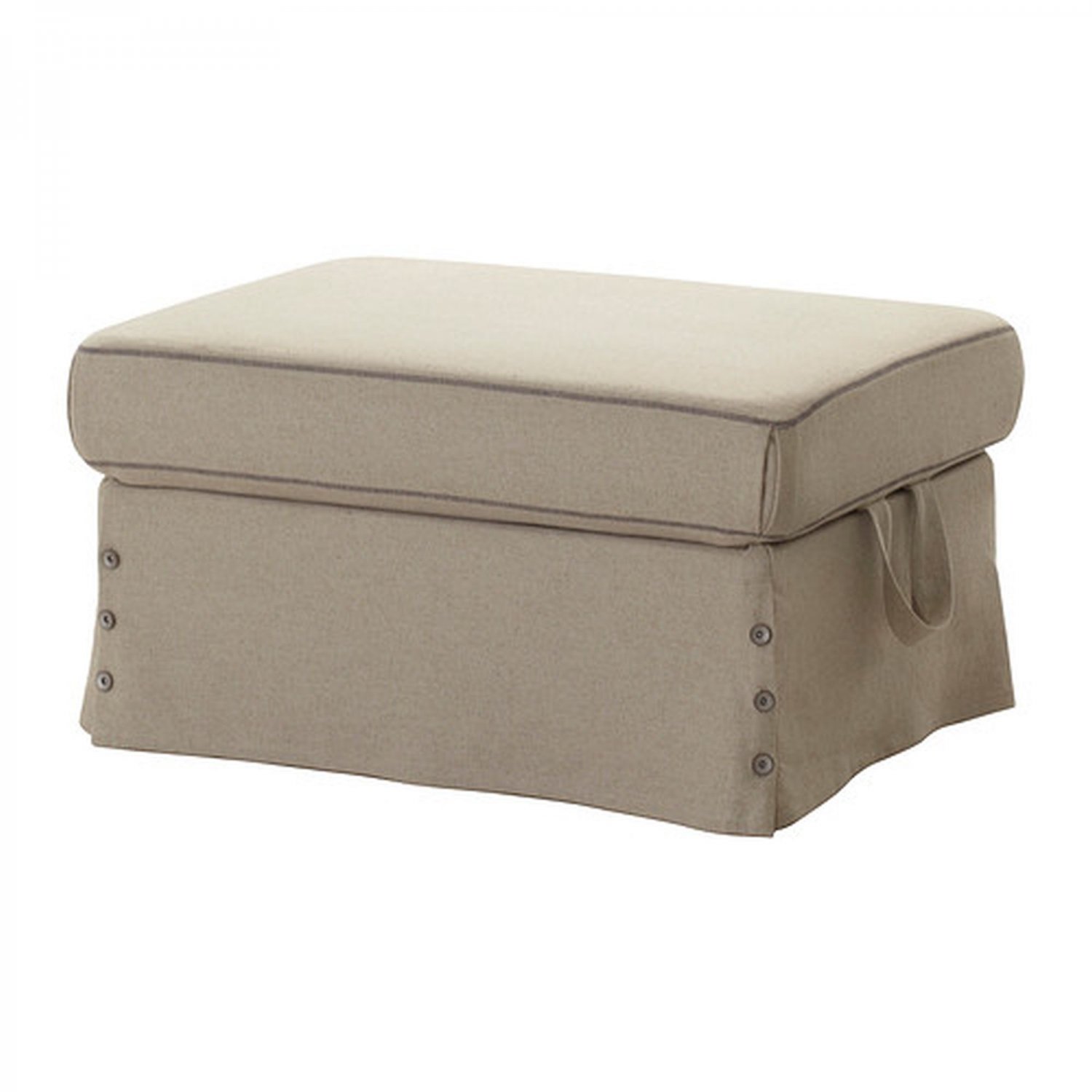 IKEA EKTORP Footstool COVER Ottoman Slipcover RISANE NATURAL Linen