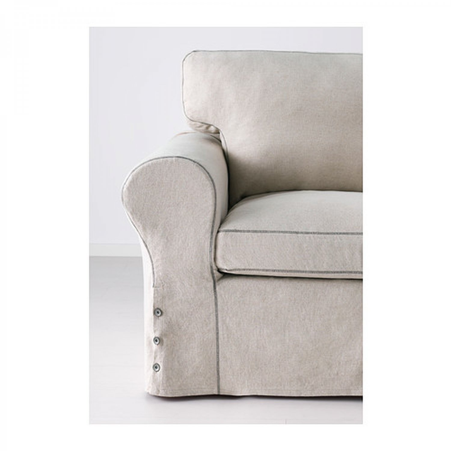 IKEA EKTORP Armchair COVER Chair Slipcover RISANE NATURAL ...