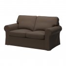 IKEA Ektorp 2 Seat Sofa SLIPCOVER Loveseat Cover JONSBODA BROWN denim