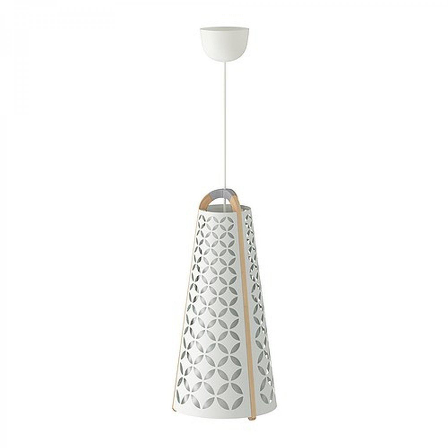 Ikea Torna Pendant Lamp Ceiling Light Modern White And Birch Wood