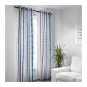 IKEA Mossflox CURTAINS Drapes 2 Panels Blue Pink Green MULTICOLOR Grommet Eyelet Header 98"