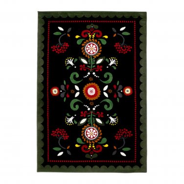 ikeaイケア ÅKERKULLA アーケルッラ　オールド　old ラグ　RUG IKEA Akerkulla Black Area RUG Throw Carpet Low Pile Multicolor