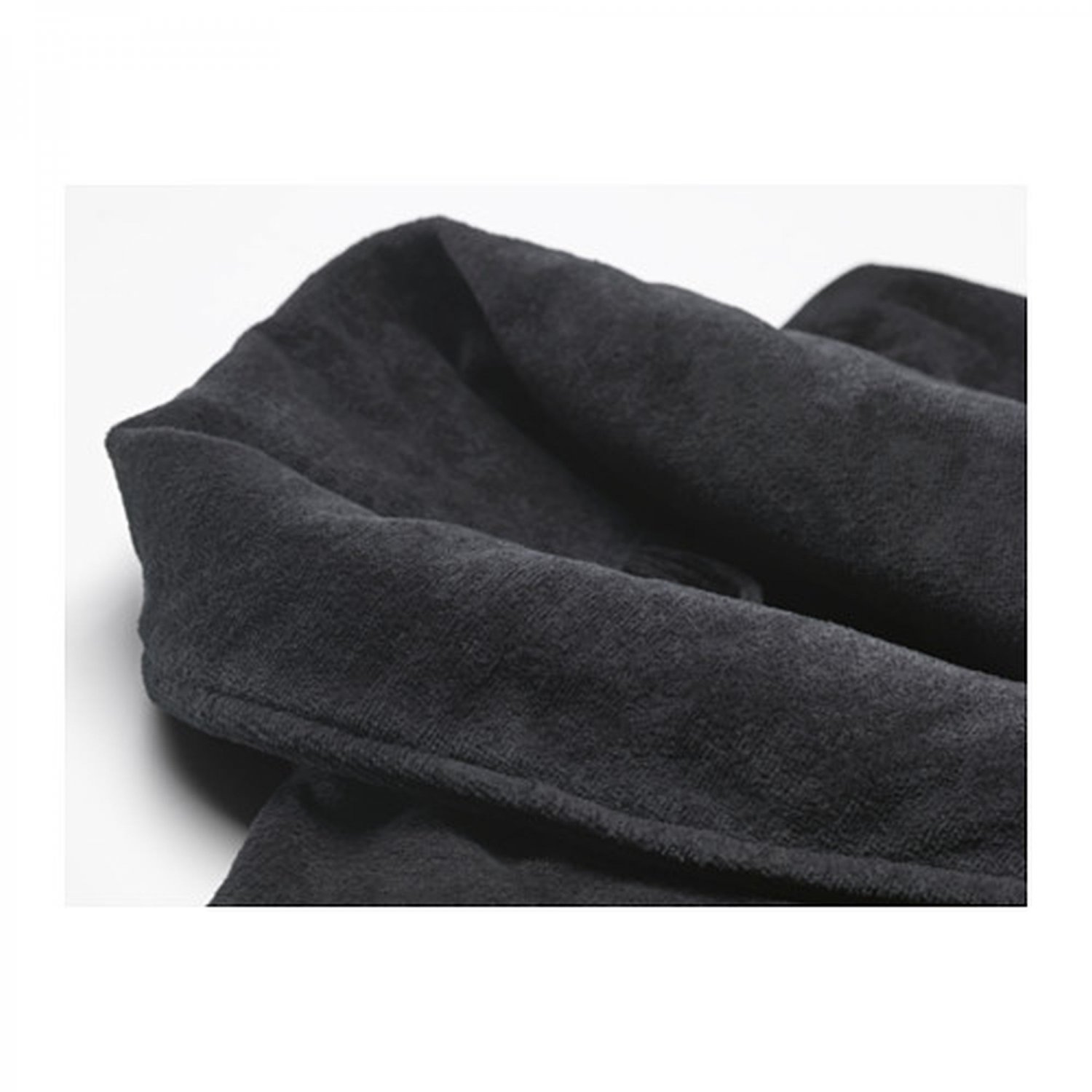 IKEA Njuta Bathrobe Robe Dressing Gown COTTON Unisex S/M BLACK Velour