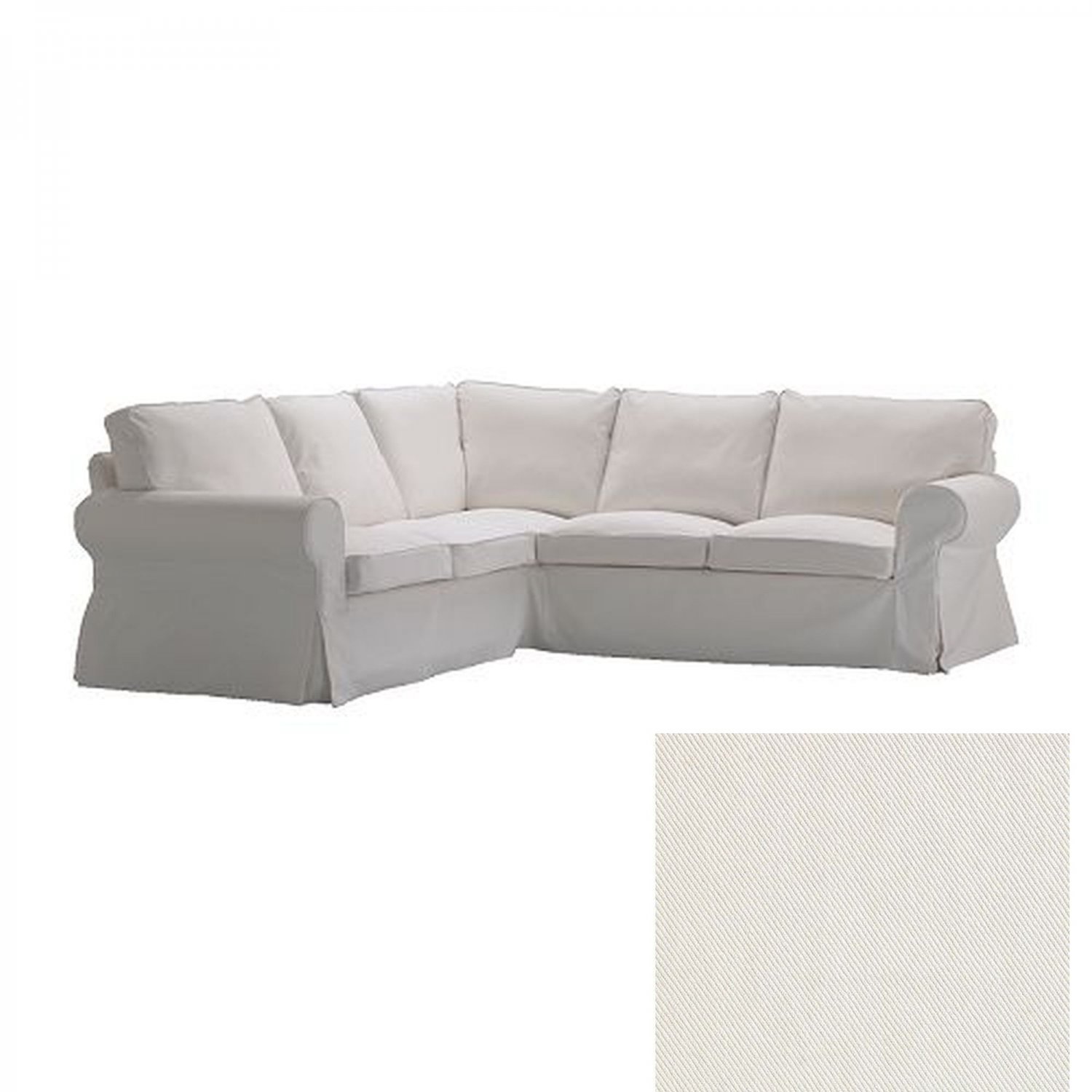 IKEA Ektorp 2+2 Corner Sofa COVER Slipcover BLEKINGE WHITE 4 Seat