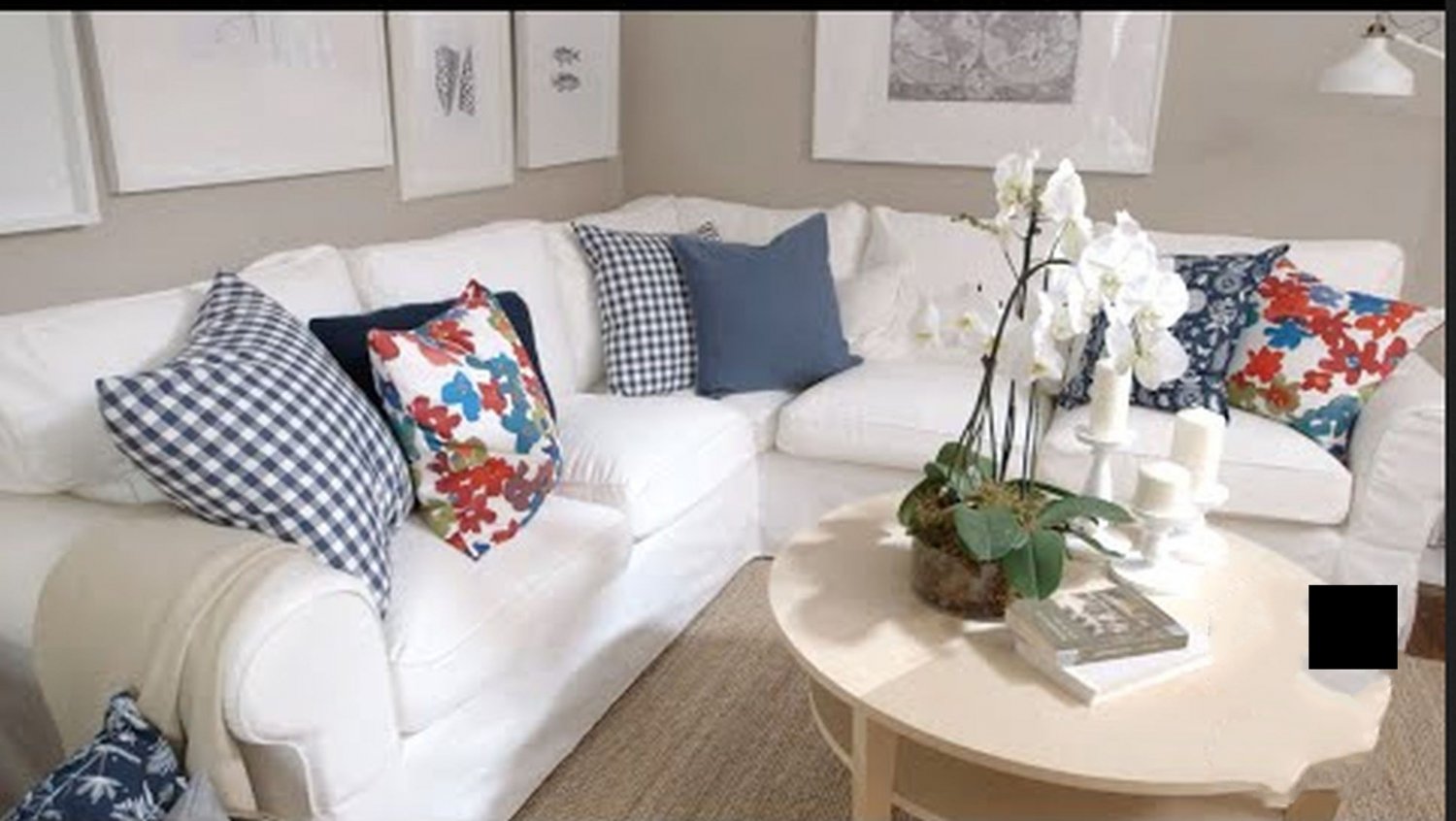 IKEA Ektorp 2+2 Corner Sofa COVER Slipcover BLEKINGE WHITE 4 Seat