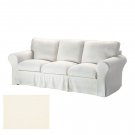 IKEA Ektorp 3 Seat Sofa SLIPCOVER Cover STENASA WHITE Off-White Stenåsa Linen Blend