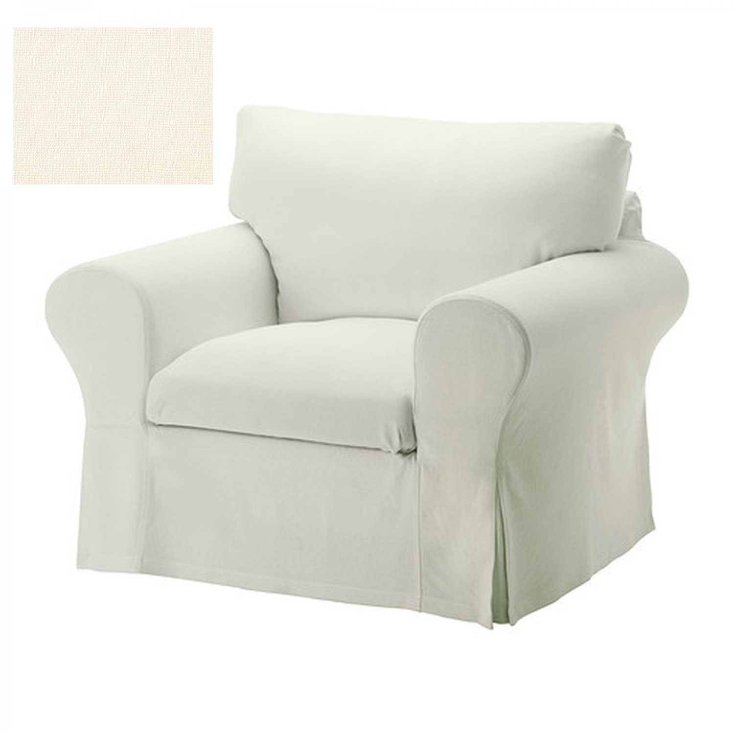 IKEA EKTORP Armchair SLIPCOVER Chair Cover STENASA WHITE Off-White