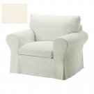 IKEA Ektorp Armchair SLIPCOVER Chair Cover STENASA WHITE Off-White Stenåsa Linen Blend