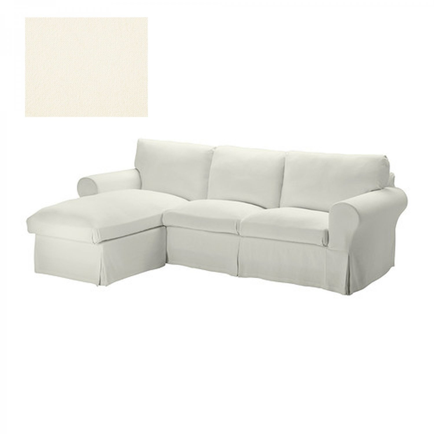 Ikea Ektorp Loveseat Sofa W Chaise Slipcover 3 Seat Sectional Cover