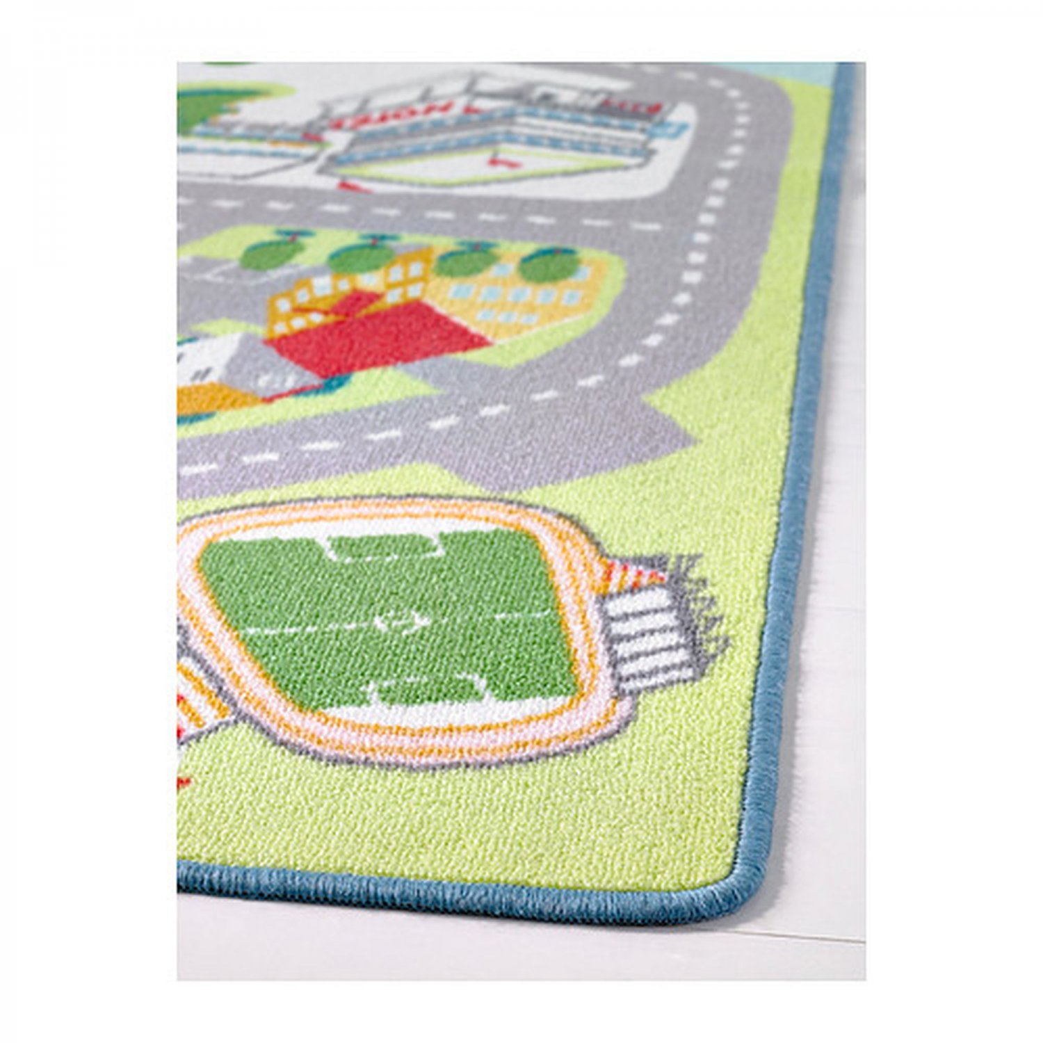 IKEA Lekplats Area Throw RUG Play Mat CAR TRAIN ROAD City Country Race