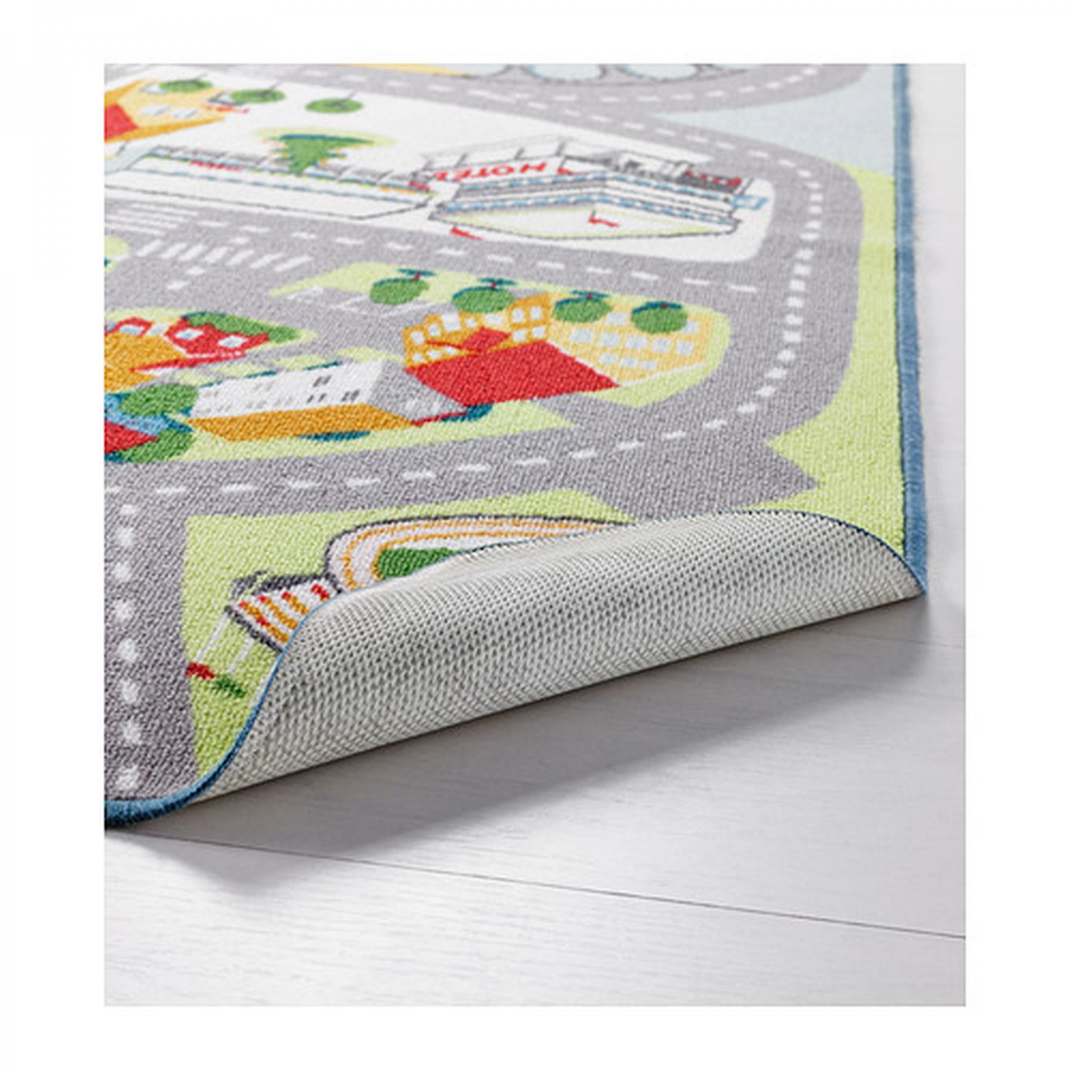 IKEA Lekplats Area Throw RUG Play Mat CAR TRAIN ROAD City Country Race