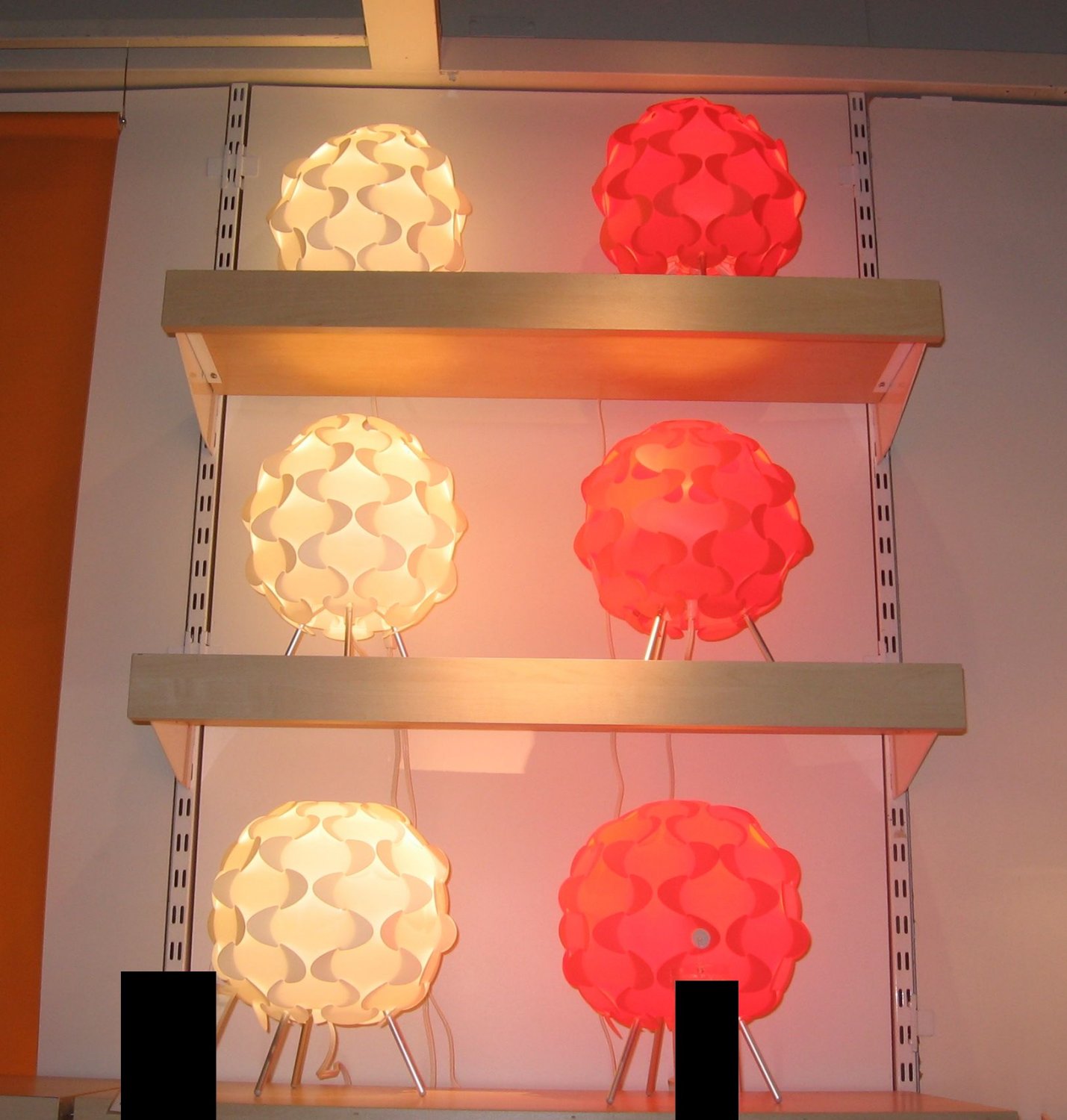 Ikea Fillsta Orange Table Lamp Accent Light Modern Art Design