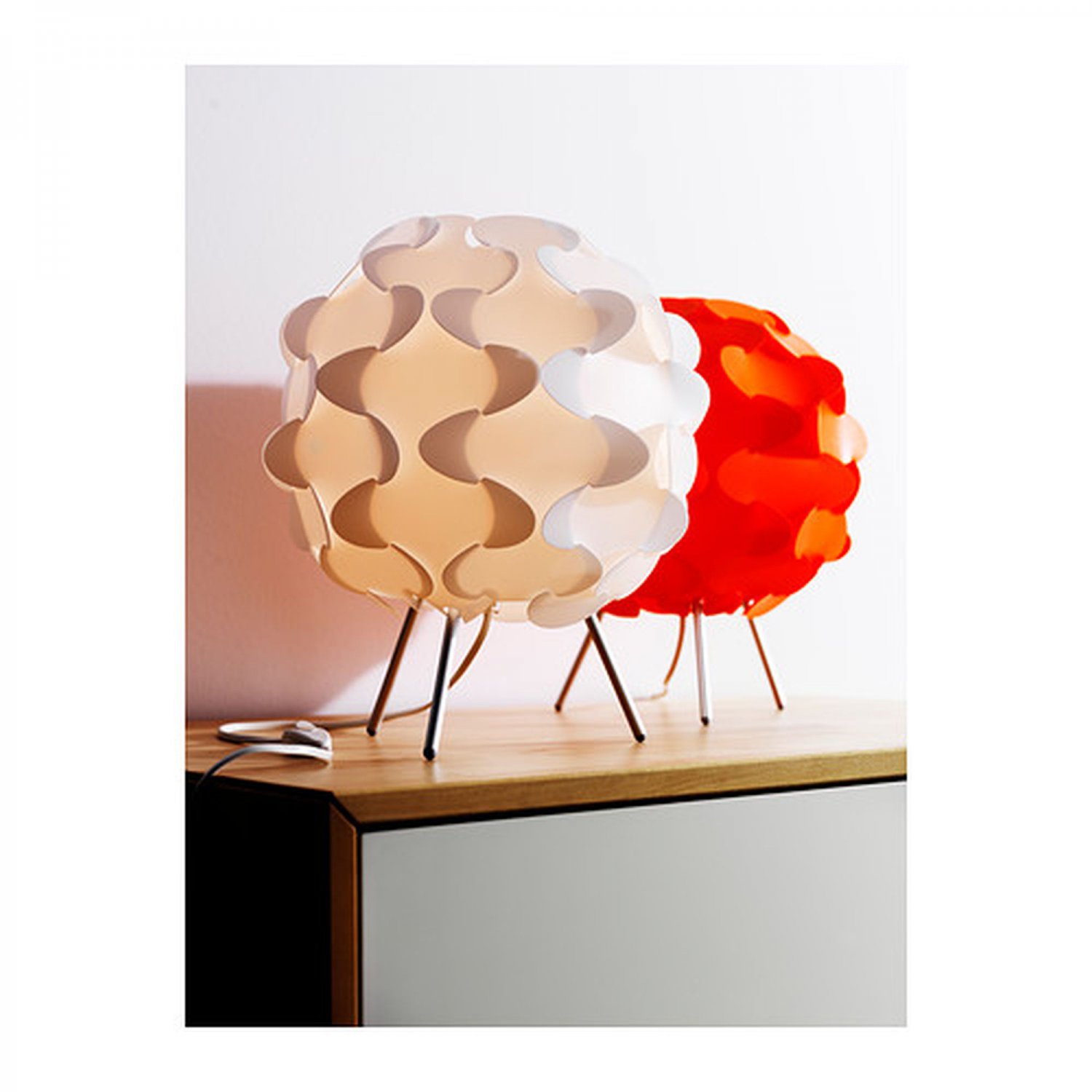 Ikea Fillsta Orange Table Lamp Accent Light Modern Art Design