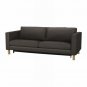 IKEA Karlstad Sofa  Bed and Footstool SLIPCOVER Sofabed Ottoman Cover KORNDAL BROWN