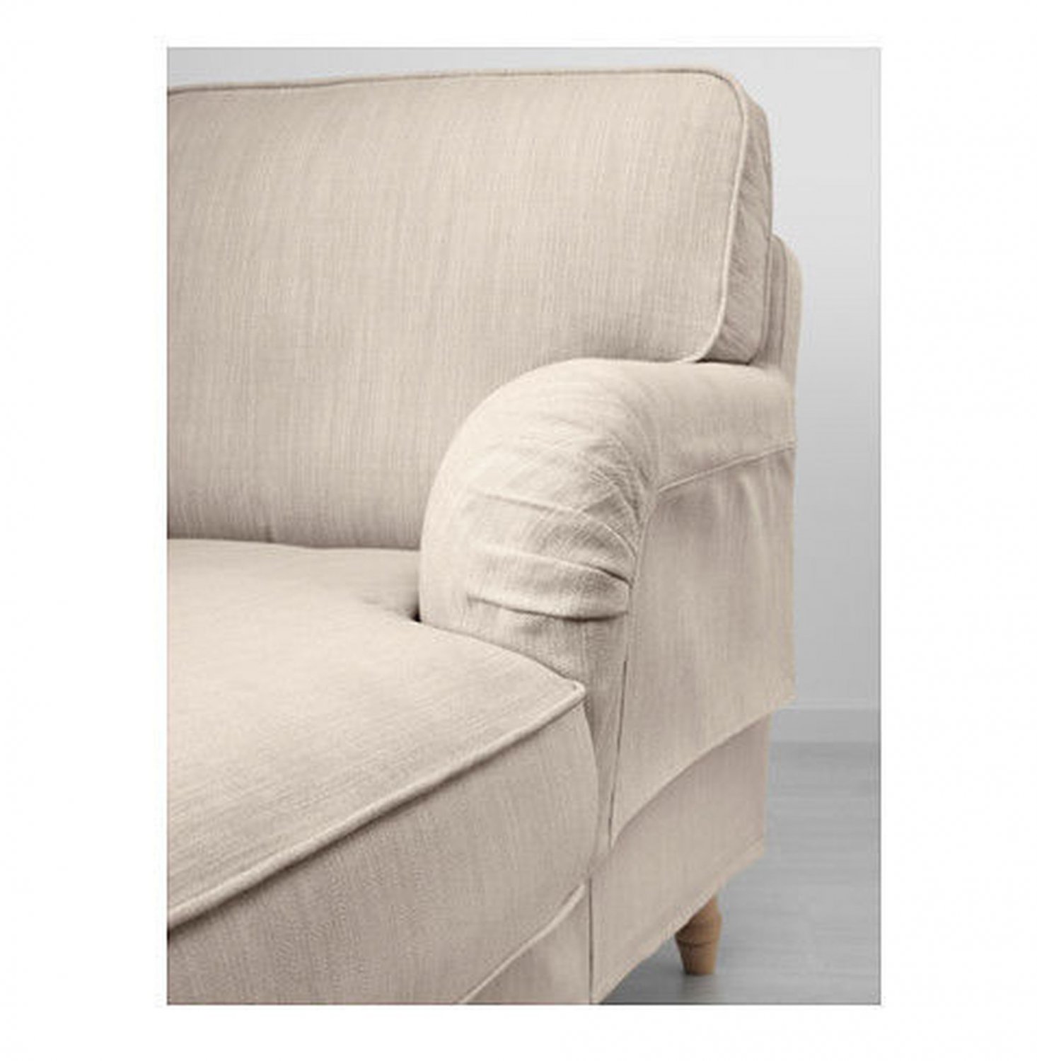 Ikea Stocksund 2 Seat Loveseat Sofa Slipcover Cover Nolhaga Light Beige 61in New