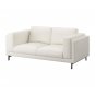 IKEA Nockeby 2 Seat Sofa SLIPCOVER Loveseat Cover RISANE WHITE Linen Blend