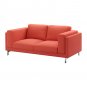 IKEA Nockeby 2 Seat Sofa SLIPCOVER Loveseat Cover RISANE ORANGE Linen Blend