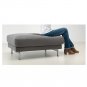 IKEA Nockeby Footstool SLIPCOVER Ottoman COVER Risane GRAY Grey Linen