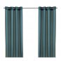 IKEA Parlbuske Curtains GREEN-BLUE  Drapes 98"  PÃ�RLBUSKE Green Blue Elegant Shimmer