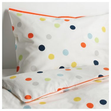 Ikea Dromland Twin Duvet Cover Pillowcase Set Polka Dot