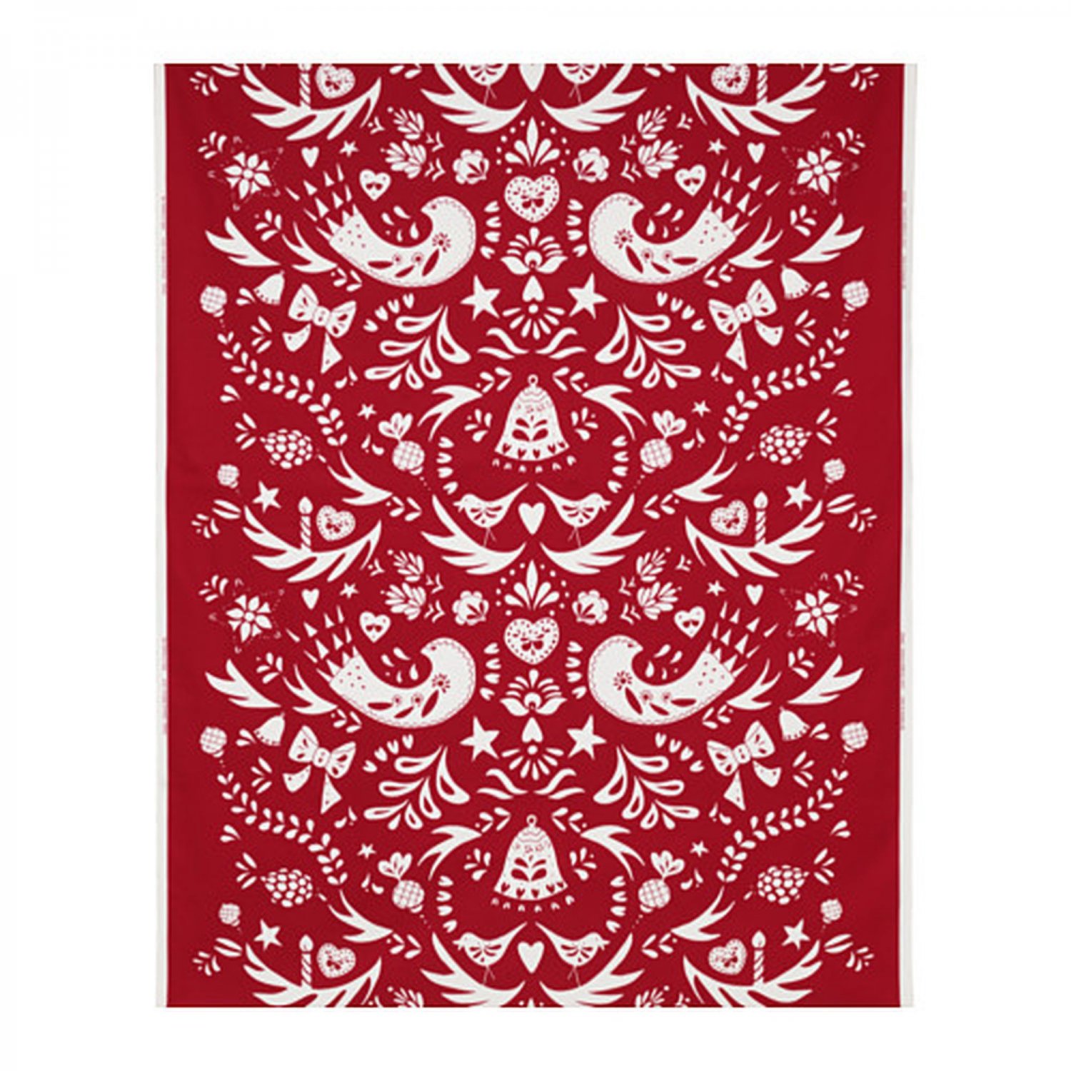 IKEA Vinter 2016 Fabric Material RED on White Scandinavian 
