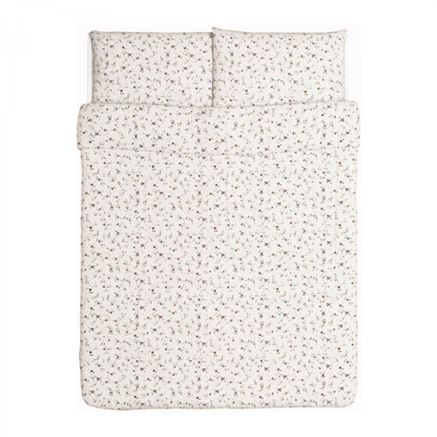 IKEA Ljusoga QUEEN Full Double Duvet COVER Pillowcases Set Floral