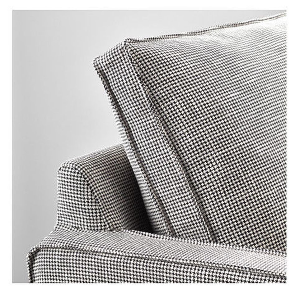 IKEA MELLBY Armchair SLIPCOVER Chair Cover ELDRIS Black White