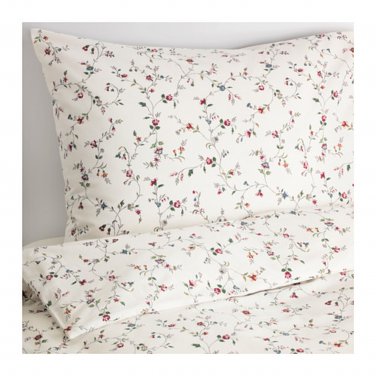 Ikea Ljusoga Twin Single Duvet Cover Pillowcase Set Floral