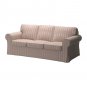 Housse De Fauteuil IKEA Ektorp / Jennylund – Neuve, Beige/Rouge