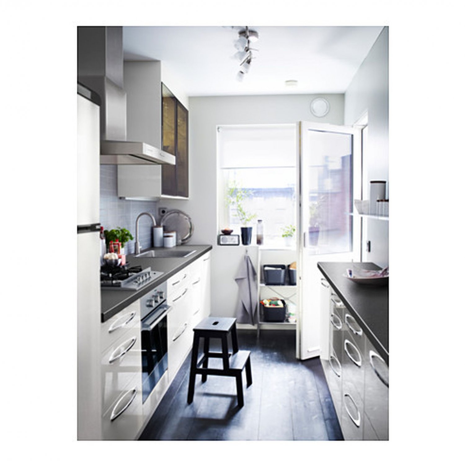 IKEA Kansli Drawer HANDLES Pulls CHROME Silver 15" 383mm Modern Sleek Kitchen Office