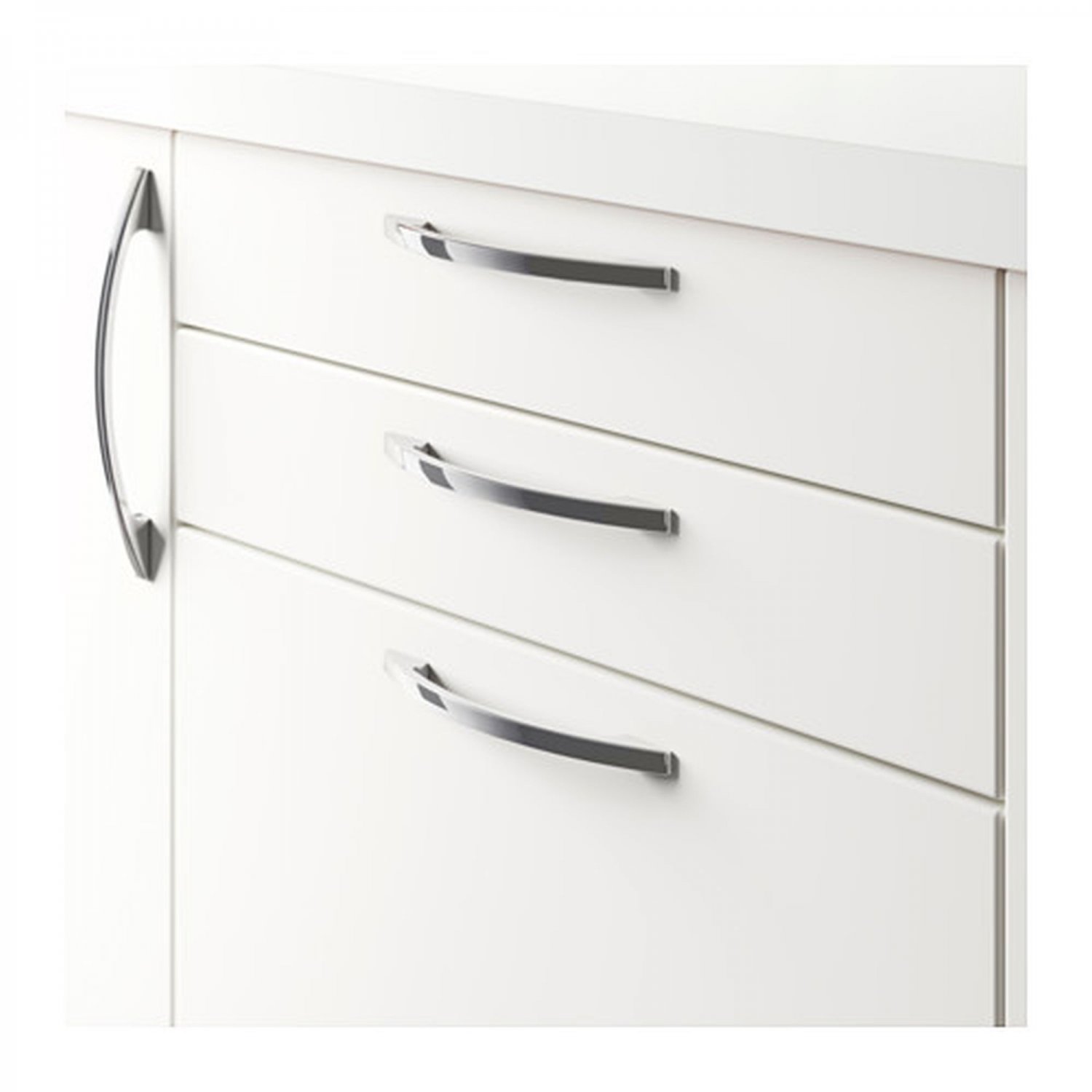 IKEA Kansli Drawer HANDLES Pulls CHROME Silver 8 1/14" 210mm