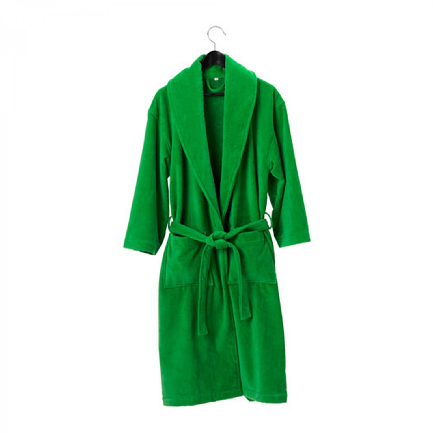 IKEA Njuta BATHROBE Robe Dressing Gown COTTON Unisex S/M GREEN Velour
