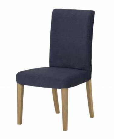 IKEA HENRIKSDAL Chair SLIPCOVER Cover 21" 54cm SANNE BLUE Black