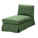 IKEA Ektorp Chaise Longue COVER Slipcover SVANBY GREEN Free-Standing Lounge Linen Blend